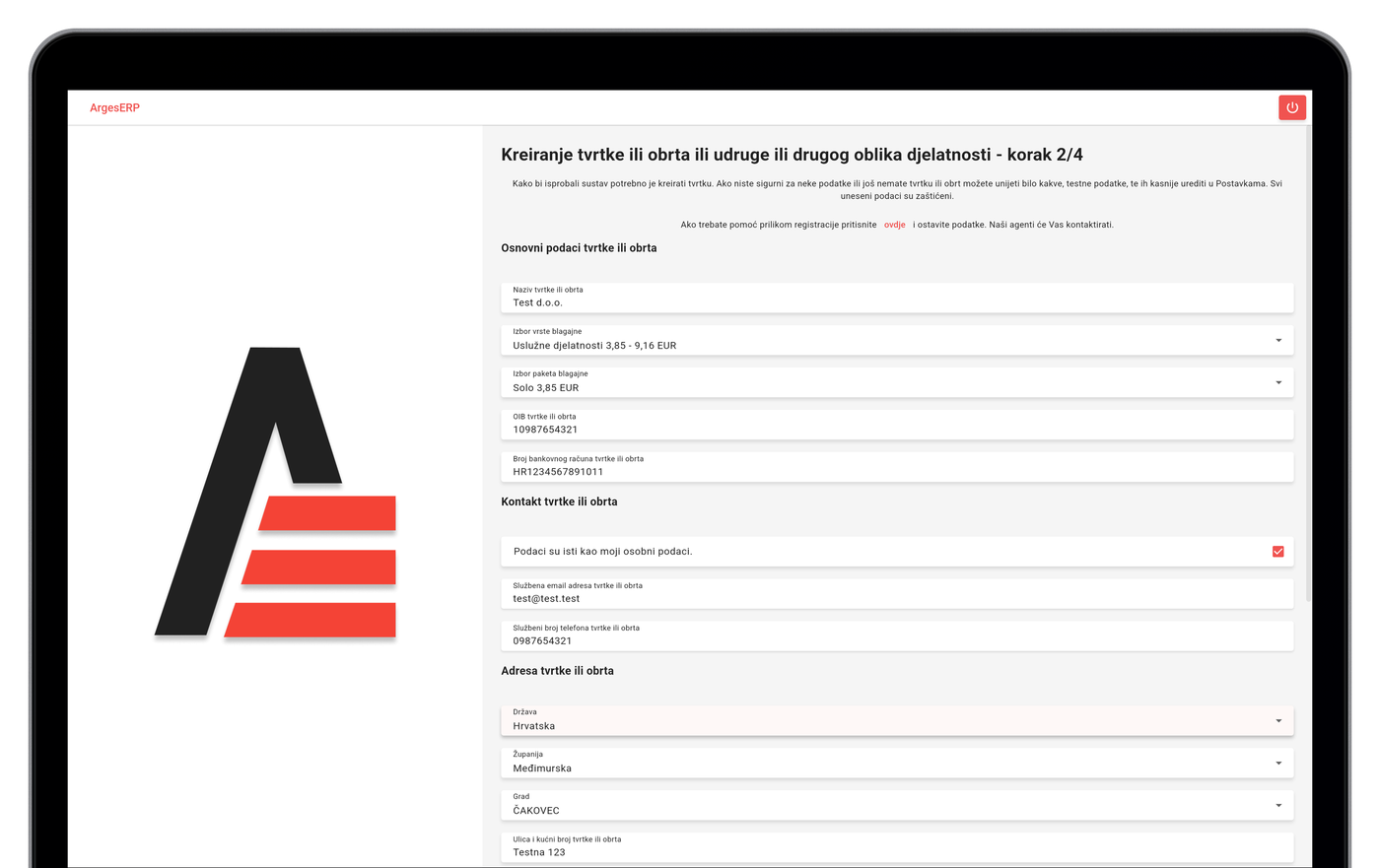 Kreiranje tvrtke ili obrta ili udruge ili drugog oblika djelatnosti