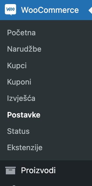WooCommerce postavke - Arges ERP Wordpress plugin
