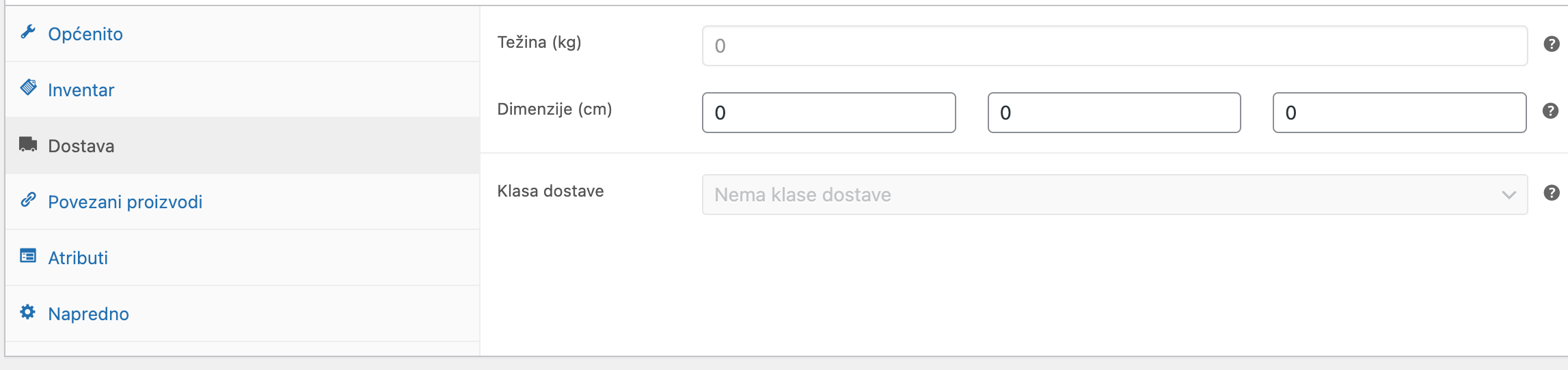 Tab dostava - Arges ERP Wordpress plugin
