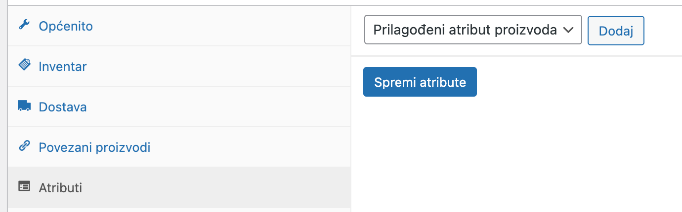 Kreiranje atributa - Arges ERP Wordpress plugin