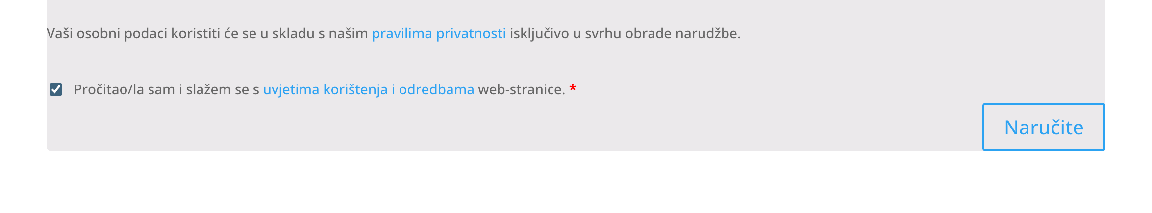 Prihvaćanje uvjeta korištenja i odbredaba - Arges ERP Wordpress plugin